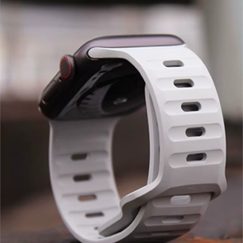 Smartwatch-Armband Silikon, Weiß, Unisex - Bild 1