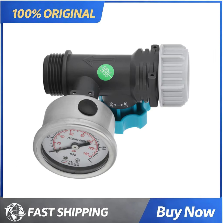 VBESTLIFE Wasserdruckregler-Ventil mit Manometer und 3/4 Zoll Anschluss für die Gartenbewässerung, Mehrfarbig - Bild 2