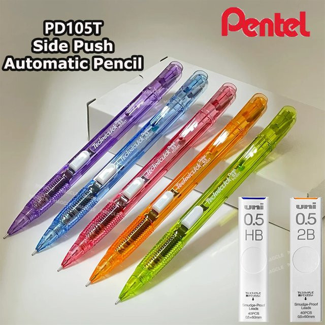 Pentel Techniclick PD105T Druckbleistift Jelly Color-Block in Pink und Weiß - Bild 1