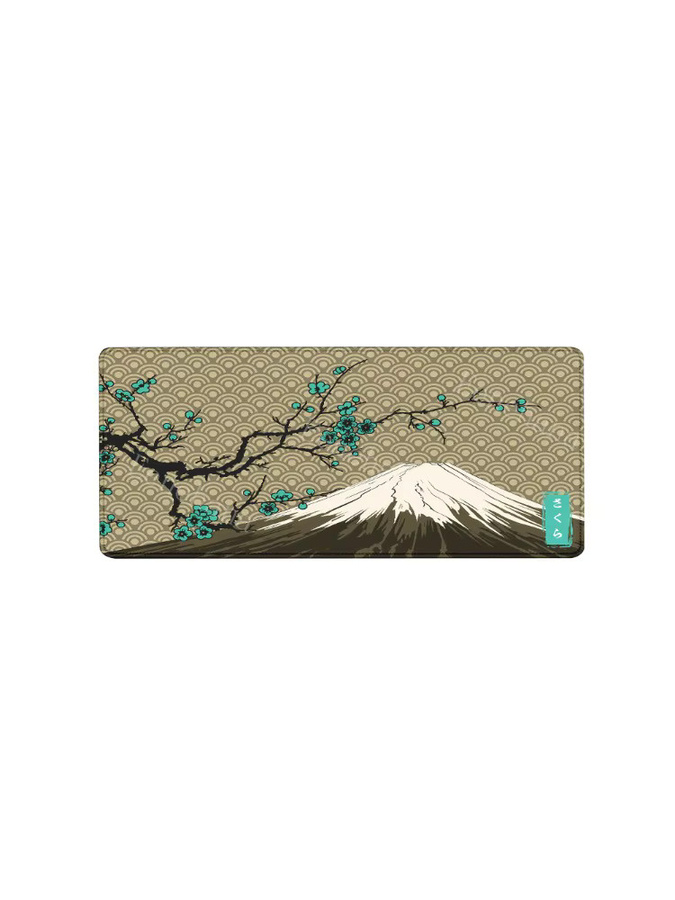 Eenehana XXL Mauspad Japanisches Sakura Mount Fuji Design aus Naturkautschuk für Büro und Laptop - Bild 5
