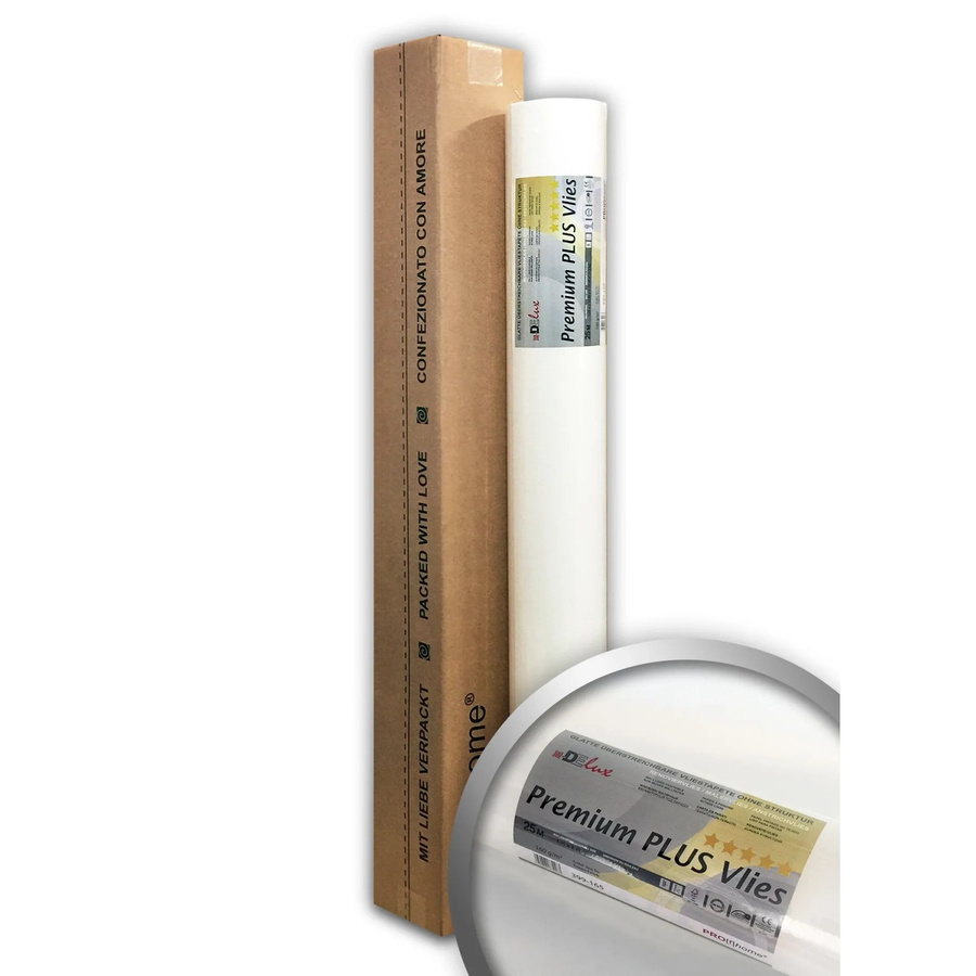 PROFHOME PremiumVlies Plus Renoviervlies Glattvlies, Weiß, Breite: 1,00 m, Länge: 25,05 m, 160 g/m2 - Bild 2