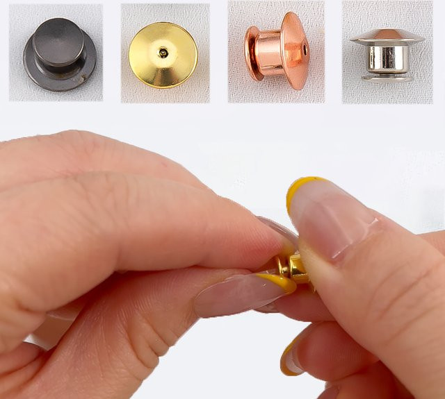 BERICHHA 10er-Pack Metall-Magnetverschluss-Broschen-Verschlüsse in Pink für DIY-Schmuckherstellung - Bild 1