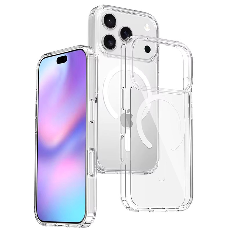 GERPALLI Magnetische Klarsichthülle für iPhone 18 17 Pro Max 16 15 14 13 mit MagSafe und Kamera-Steuerungstaste, Transparent, Stoßfest mit weichen Kanten und harter Rückseite - Bild 6