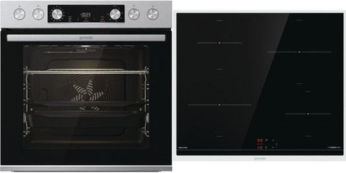 Gorenje Duo Set SIX Herdset mit Induktionskochfeld BCSI6737E06X und ID64BX in Edelstahl - Bild 1