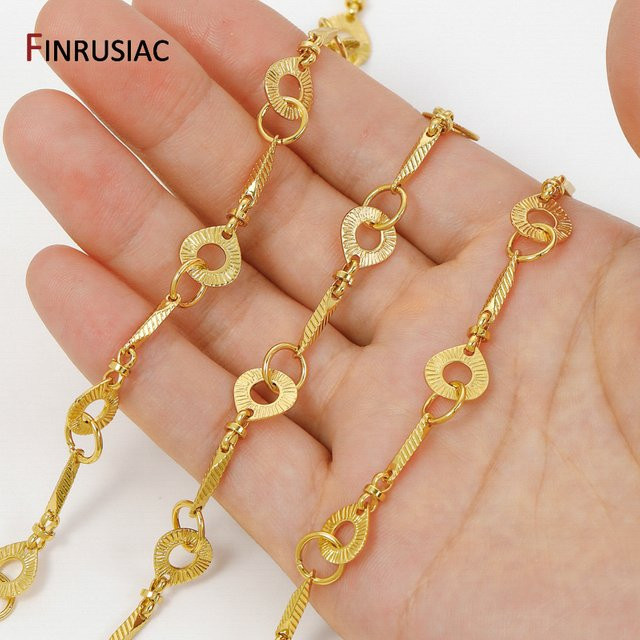 FINRUSIAC Spiral-Gliederkette, 18 Karat vergoldetes Messing - Bild 1