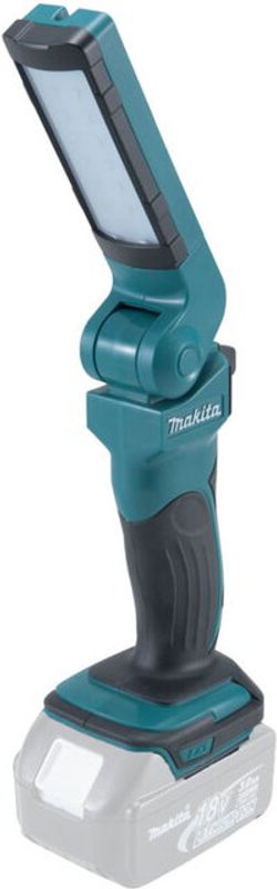 Makita Akku-LED-Arbeitslampe DEBDML801 in Weiß mit verstellbarem Omnidirektional-Licht und Haken - Bild 2