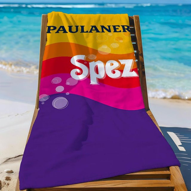 Paulaner Spezi Logo Handtuch von Ka Chen Mutong, sanddicht und schnelltrocknend, ideal für Strand, Sport und Camping, B: 30 cm, H: 60 cm - Bild 1