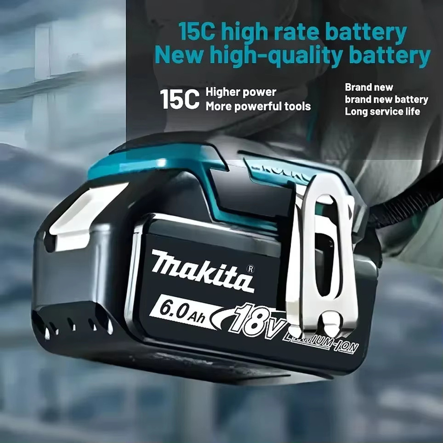 Makita Akku 18 V mit 6 Ah (6000 mAh) für BL1830B BL1850B BL1850 BL1840 - Bild 5