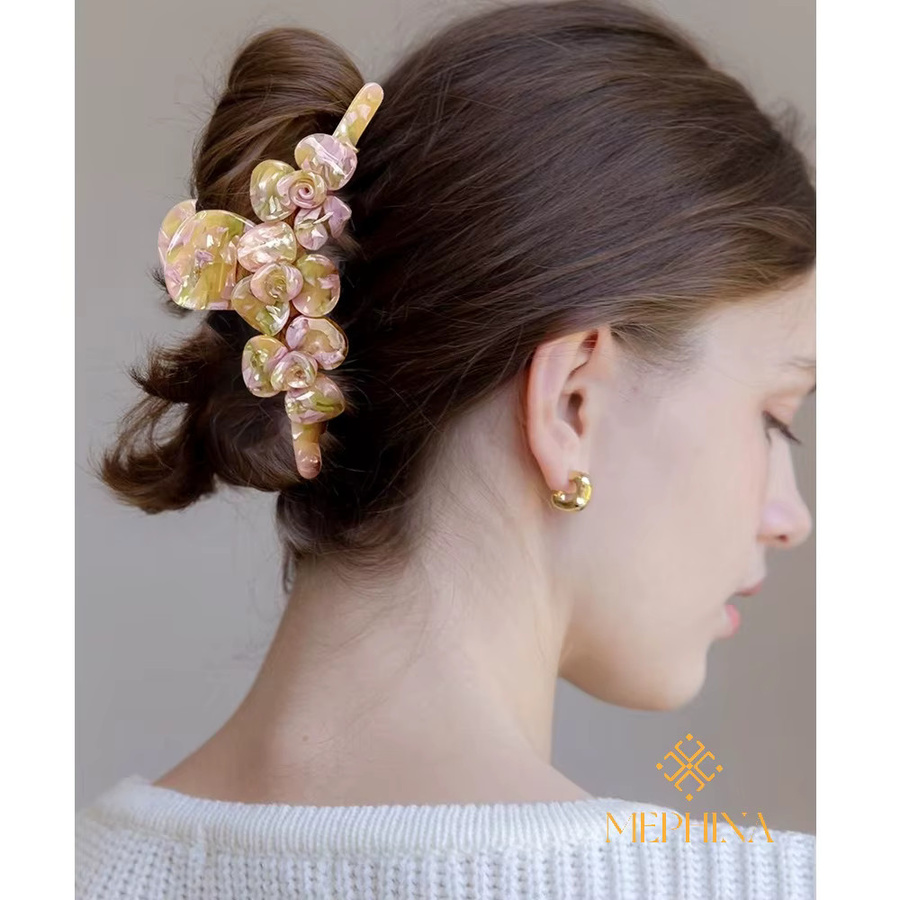 MEPHINA Haarklammern mit Blumenmuster, Damen - Bild 2
