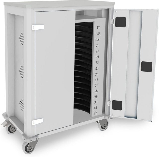 rotstahl Tabletwagen Power für 32 Tablets in Hellgrau, B/T/H: 73 x 44 x 105 cm - Bild 1