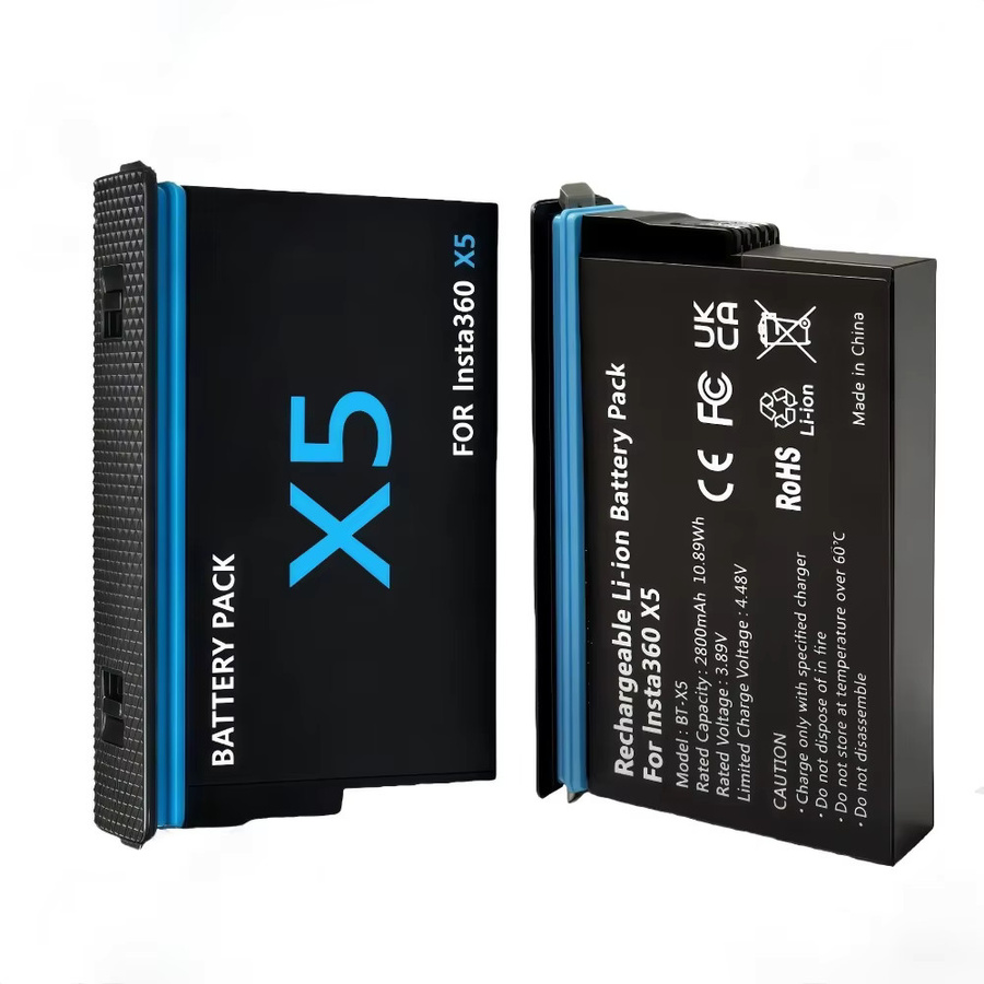 Insta360 Ersatzakku mit Schnell-Ladebox für X5 Action-Kamera, 2800mAh, Schwarz - Bild 5