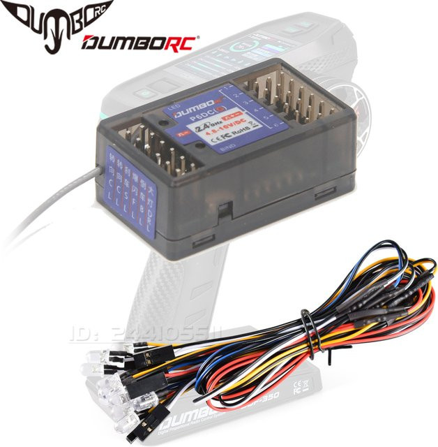 NeebRC 6-Kanal Gyro-Empfänger, 2,4G, 12LED-Lichtsystem, Zubehör - Bild 1