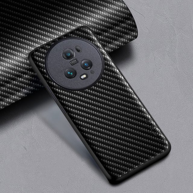 Stoßfeste Carbon-Schutzhülle für Honor Magic5 Pro Lite in Schwarz oder Blau - Bild 1
