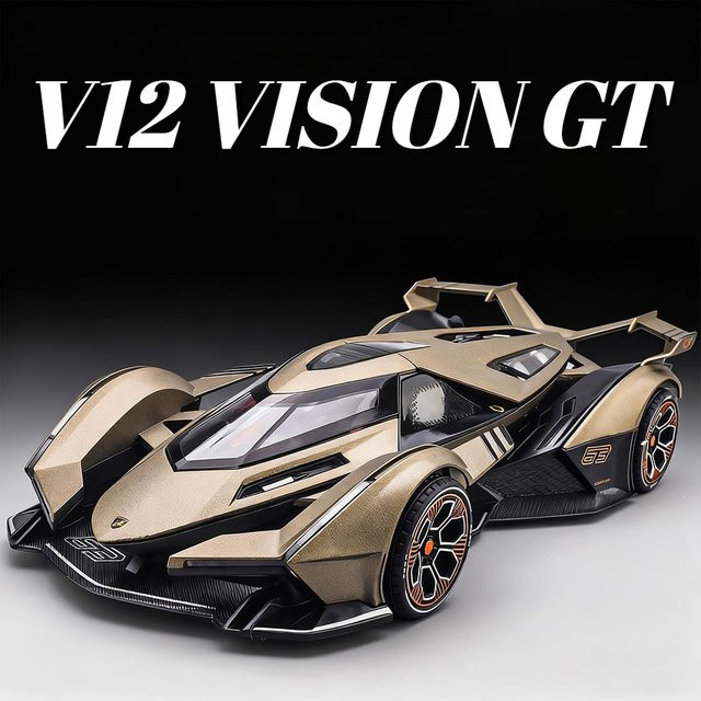RMZ city V12 SVJ63 Super Car Modell, Maßstab 1:24, Metalldruckguss, mit Licht und Sound - Bild 1