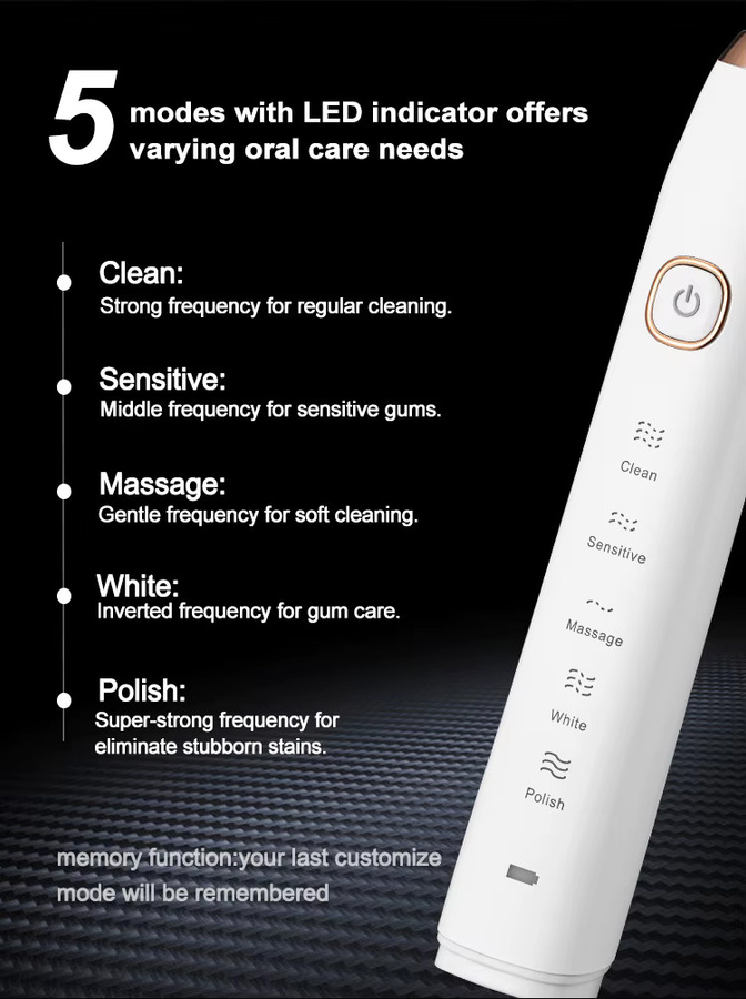 Sarmocare S100 Elektrische Zahnbürste, Ultraschall, Weiß, Unisex - Bild 3