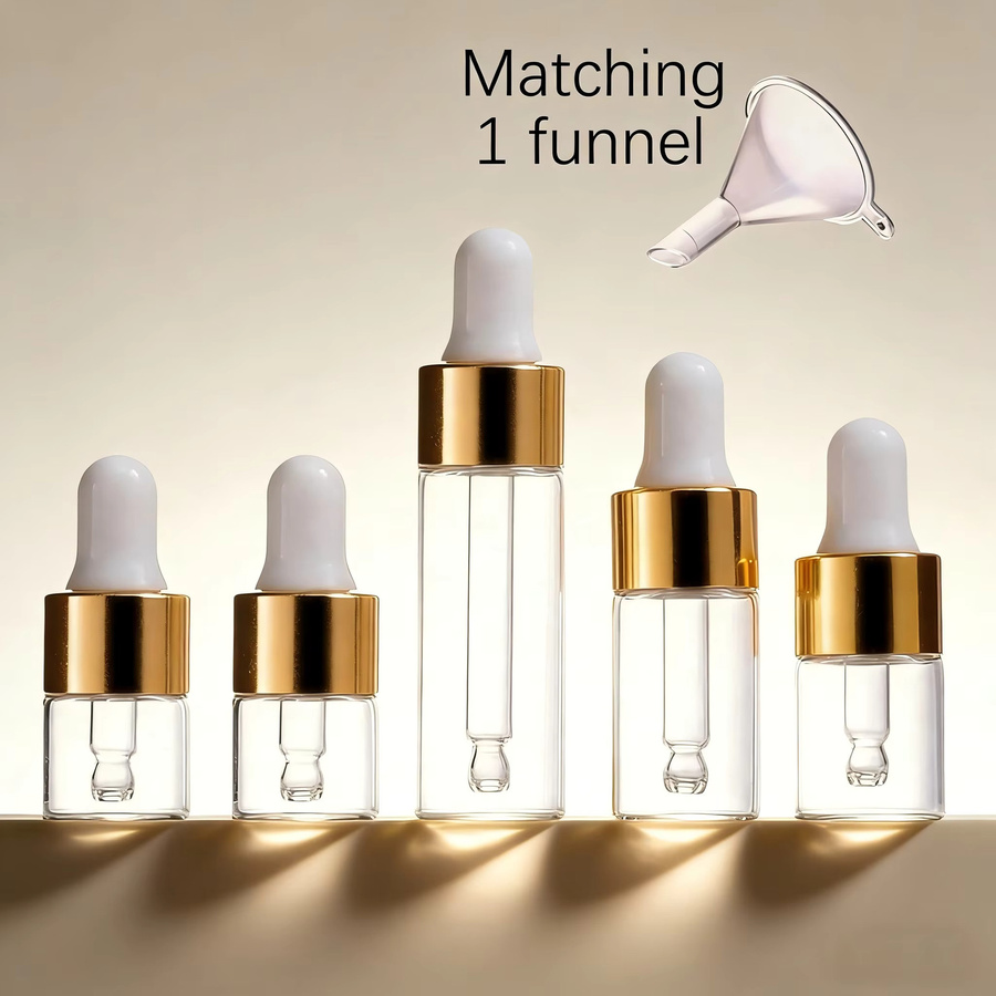 StarDu Packing Glas-Tropfflaschen, transparent, 1-5 ml, 10 Stück - Bild 2
