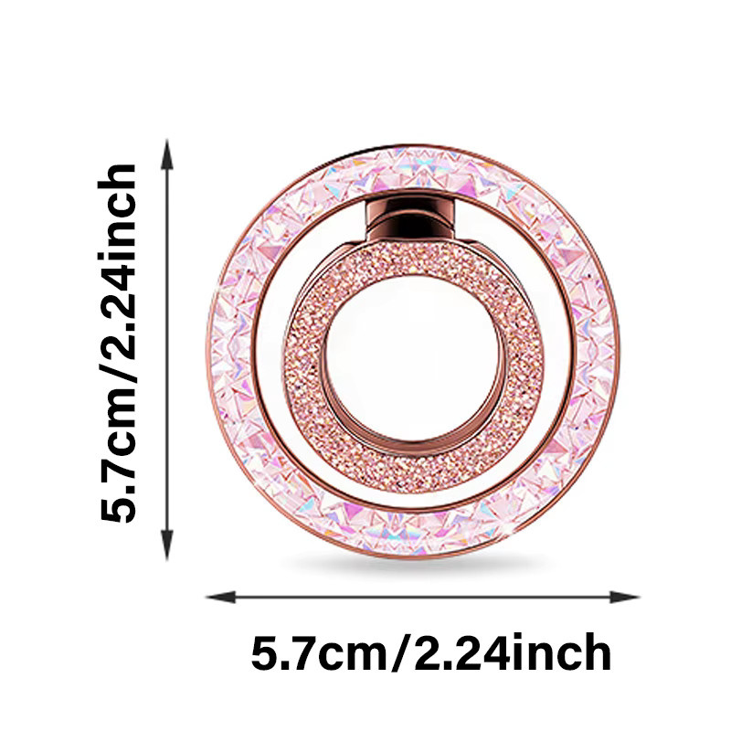 WSSHE Magnetischer Handy-Fingerringständer für iPhone, Samsung und Xiaomi, faltbare Magnethalterung in Gold oder Pink - Bild 5