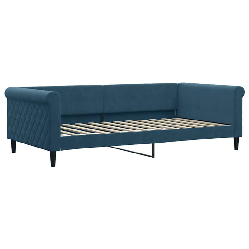 Vidaxl Schlafsofa mit Schlaffunktion aus Samt in Blau, B/T/H: 100 x 200 cm - Bild 2