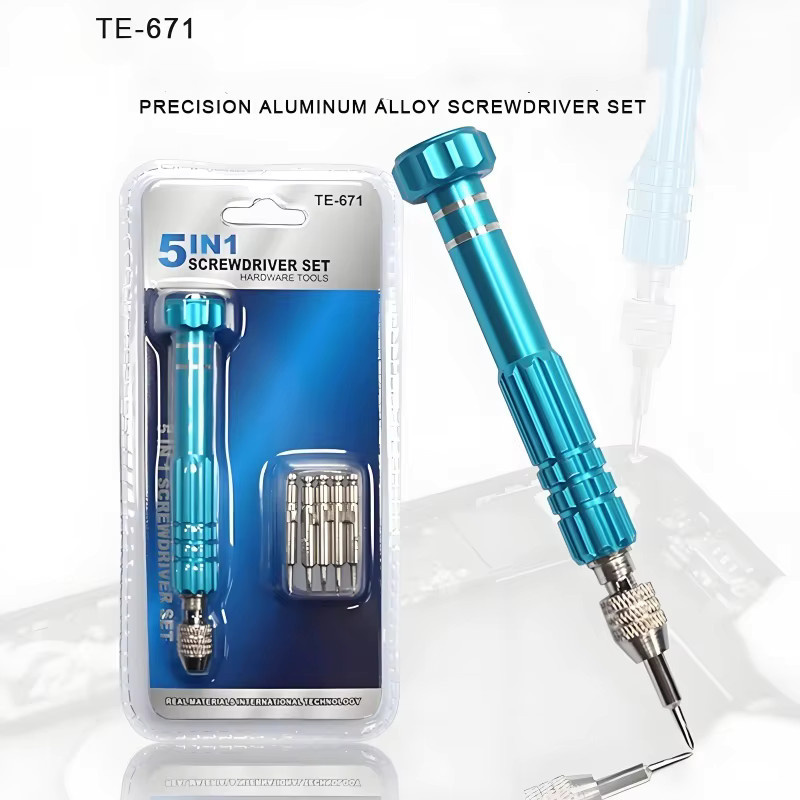 SiKO 5-in-1 Multifunktionales Schraubendreher-Set in Blau für die Reparatur von Mobiltelefonen, Tablets, Laptops, Uhren und Spielzeug - Bild 2