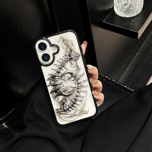 Transparente Silikonhülle im 3D Fischgräten Design mit Kameraschutz für iPhone 11 bis 17 Pro Max - Bild 1