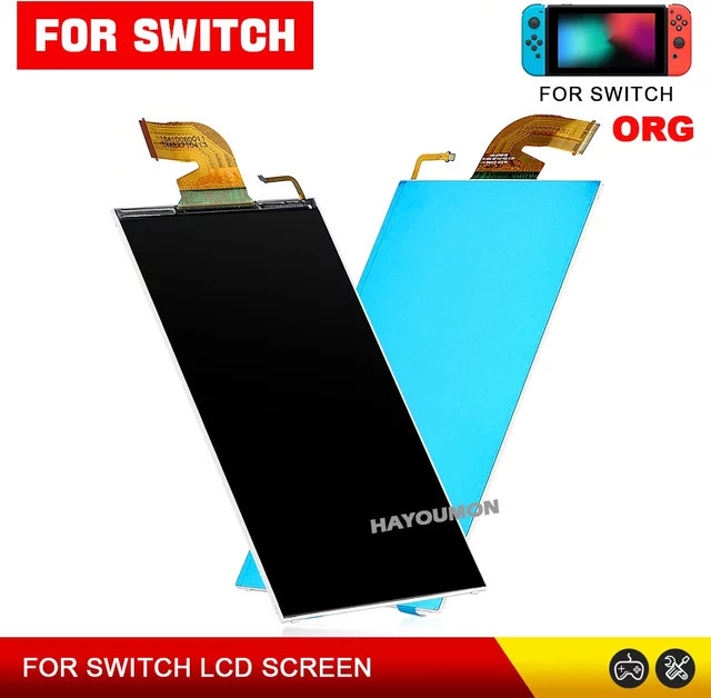 Nintendo Switch V1 V2 Ersatz LCD-Display Glasbaugruppe in Schwarz - Bild 1