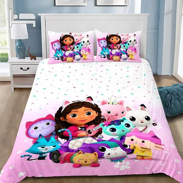 Flylo Bettwäsche Gabby's Dollhouse mit Kissenbezug, Mehrfarbig, B/H: 90 x 200 cm - Bild 1