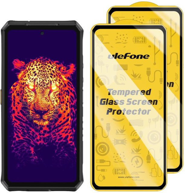 2er Pack Ulefone Panzerglas Displayschutzfolie für Armor 28 Ultra Thermal und Armor 28 Pro, transparent, 9H HD Anti-Fingerabdruck - Bild 1