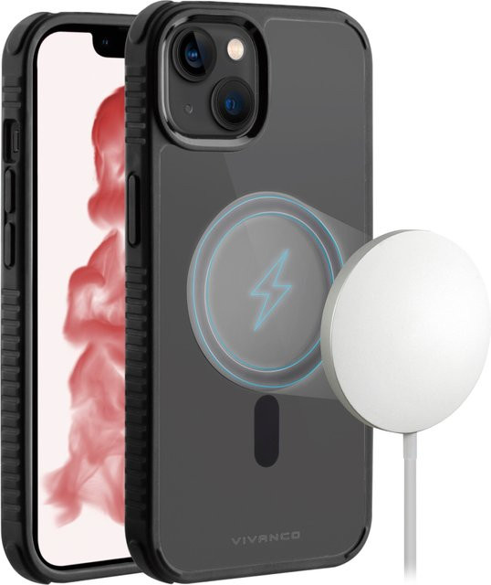 Vivanco Mag Solid Elite 360° Anti Shock Cover für iPhone 14 Plus, transparent - Bild 1