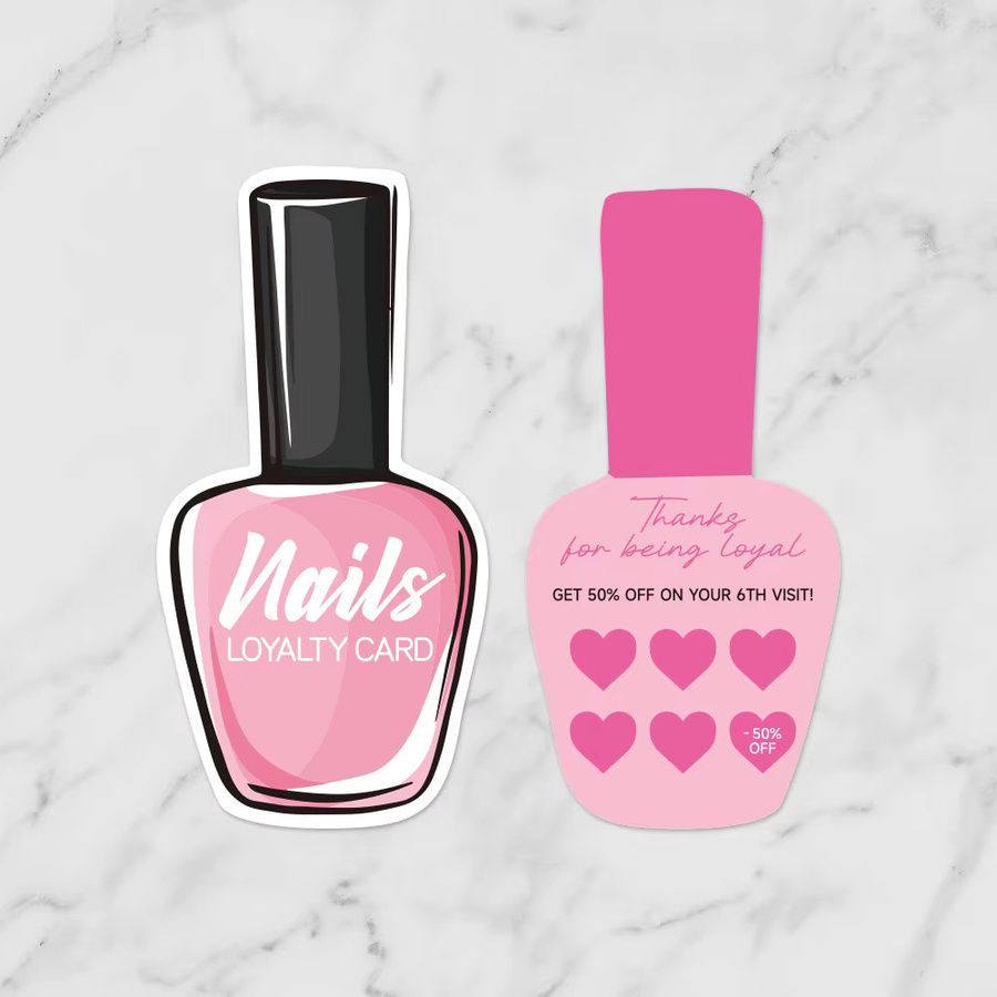 50 Stück Visitenkarten-Nägel für Kartenboards in Pink - Bild 1