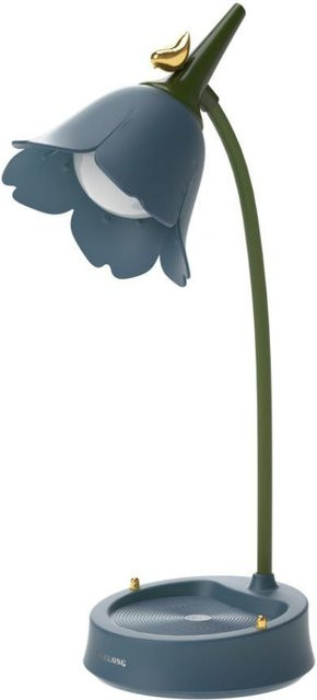 NATAWA LED Schreibtischlampe in Blumenform mit Touch-Funktion, Blau - Bild 1