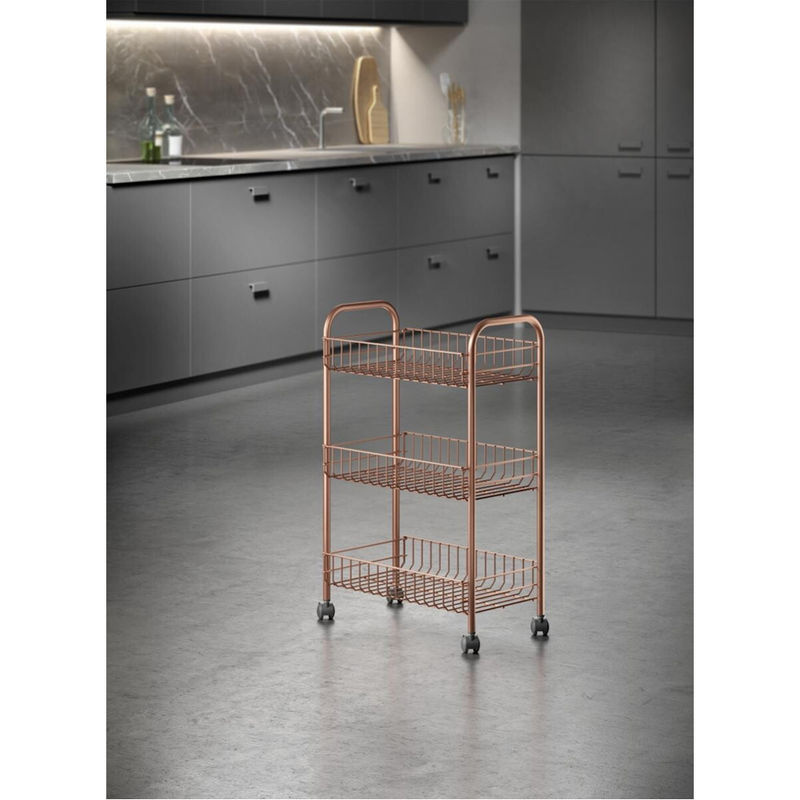 Metaltex Allzweckwagen Lugano in Copper/Gold, B/T/H: 63,0 x 41,0 x 23,0 cm - Bild 2