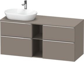 Duravit Waschtischunterschrank D-Neo in Grau Matt mit 2 Schubladen, Breite: 140 cm, Tiefe: 55 cm, Höhe: 55 cm - Bild 1