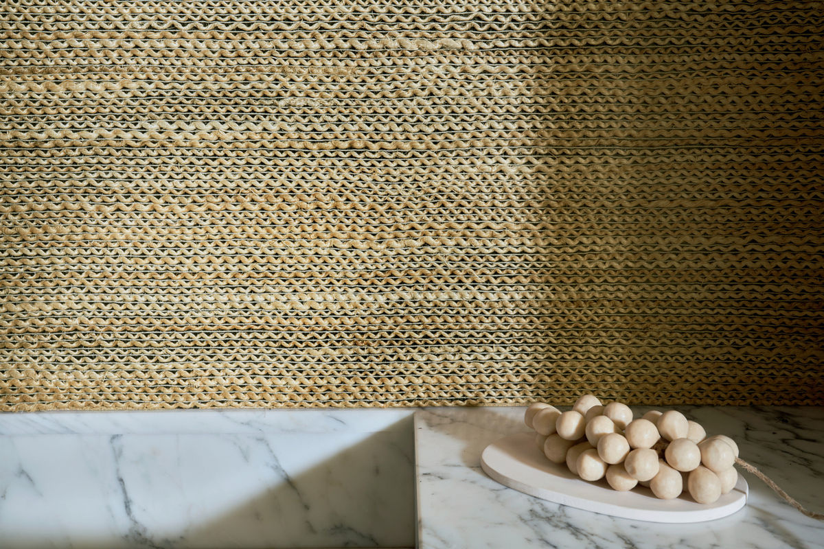 CMO Paris Tapete Abaca Tressé in Naturel Noir mit abstraktem Boho-Design aus Vlies - Bild 2