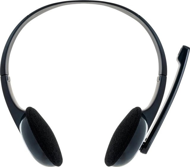 Schwaiger PC Headset mit flexiblem Mikrofon-Arm in Schwarz - Bild 1