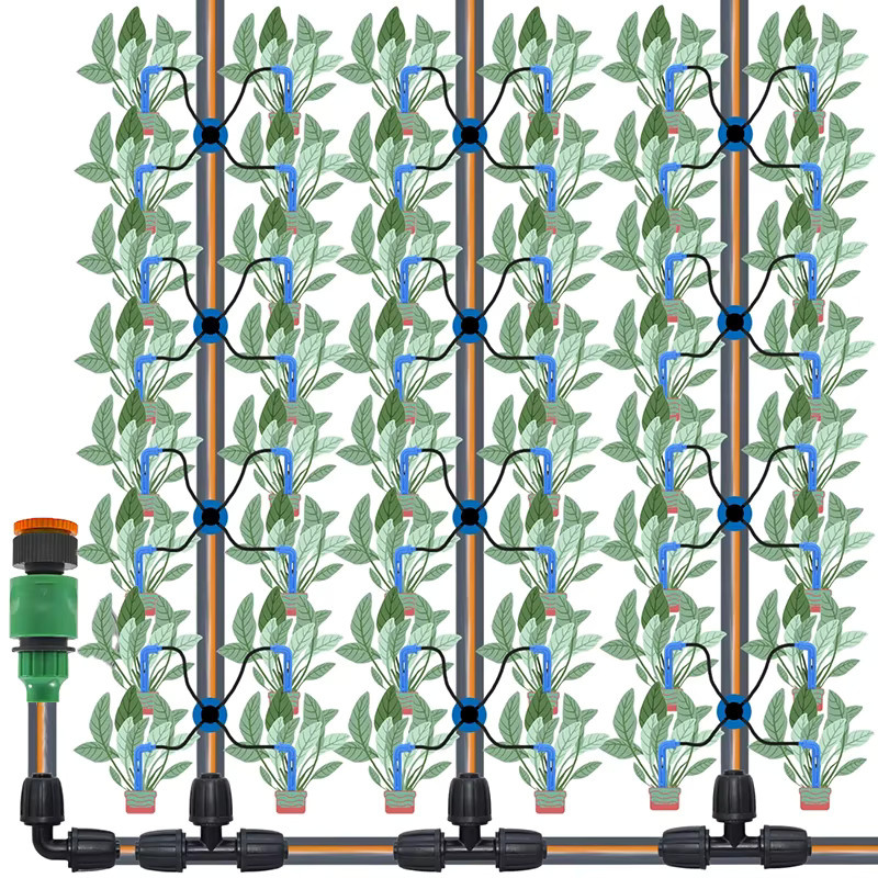 Automatisches Bewässerungssystem-Kit mit 4-Wege-Tropfpfeilen für Gewächshaus und Garten, 5er-Set, 8l - Bild 2