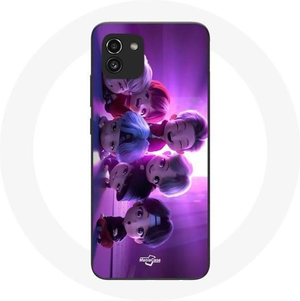 BTS Silikon Schutzhülle für Samsung Galaxy A03 in Lila Schwarz - Bild 1
