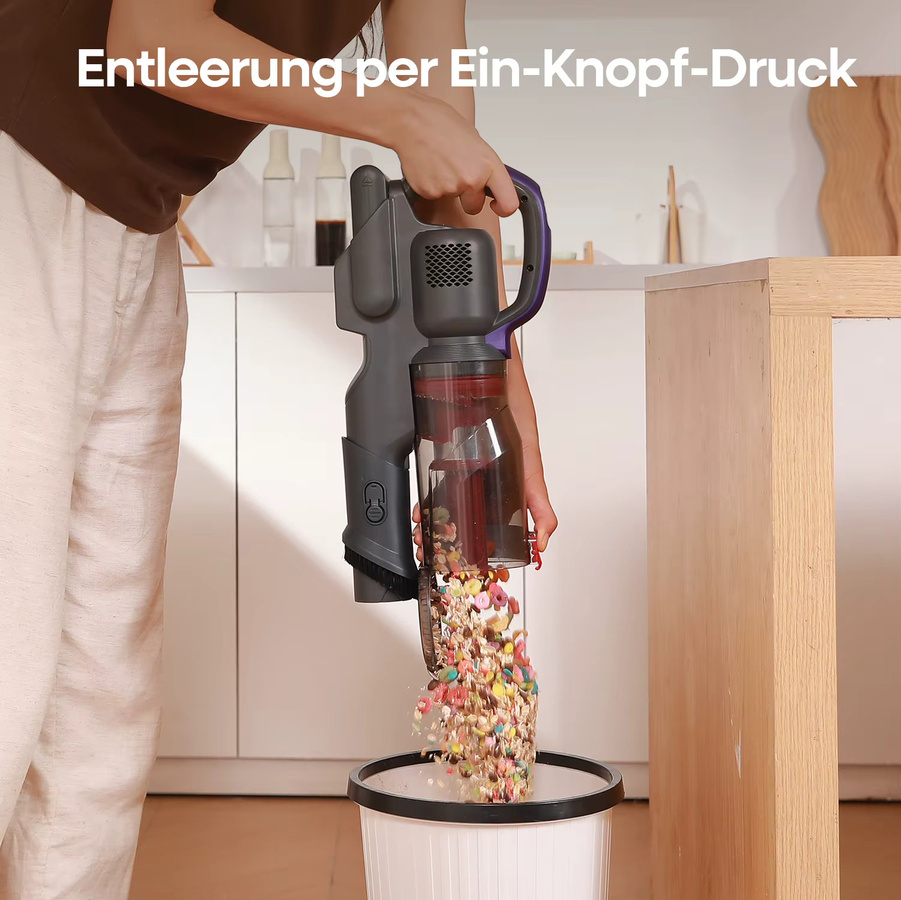 Erabros EV3 Kabelloser Handstaubsauger mit 500W Leistung, 60Kpa Saugkraft und Smart Home Integration, beutellos - Bild 4