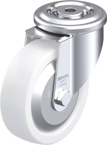 Blickle Lenkrolle LKR-SPO 125G-FA in Weiß mit Stahlgehäuse, Rad-Durchmesser: 125 mm, Tragfähigkeit: 350 kg - Bild 1