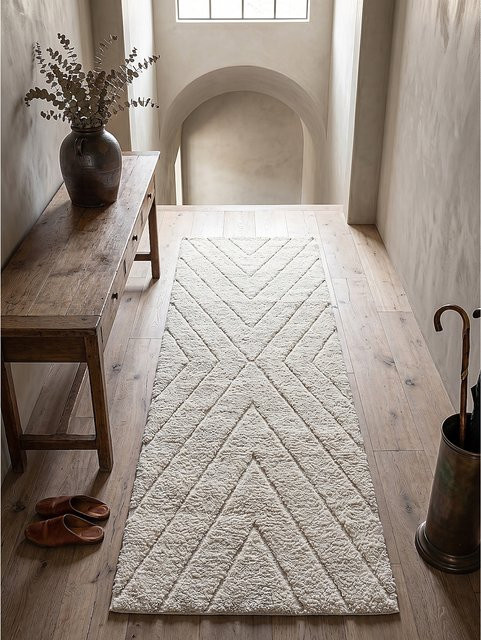 Shaggy-Teppich Kadima Design aus Polypropylen in Creme, B/T: 80 x 150 cm - Bild 1