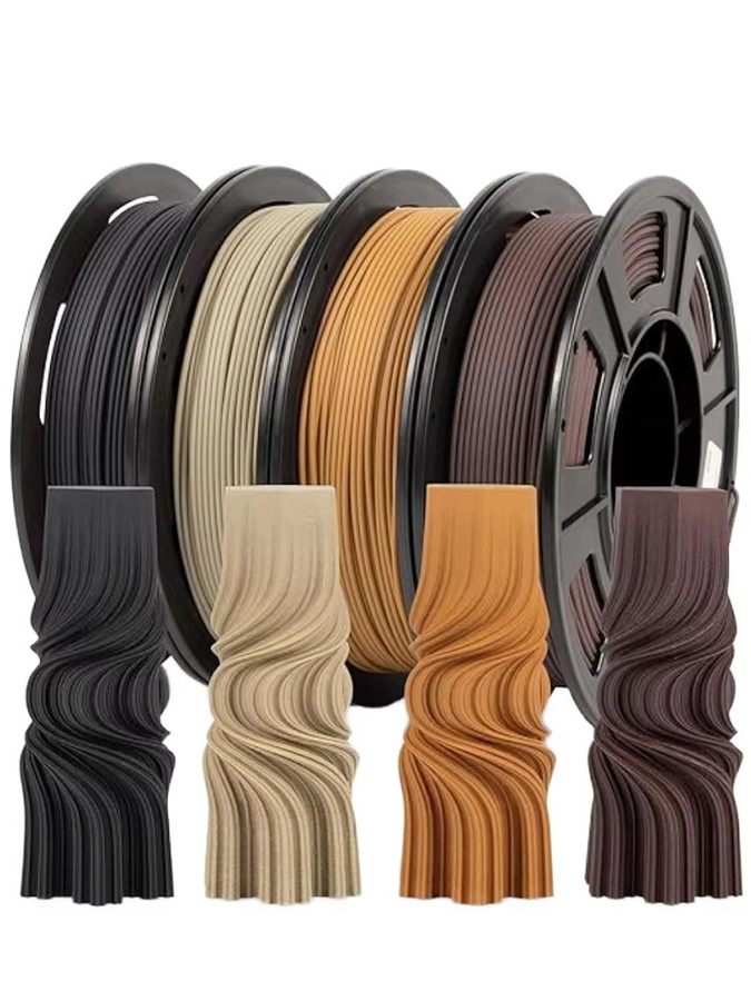 3D Maliang Holzfilament PLA 1,75 mm in Braun für FDM 3D-Drucker - Bild 4