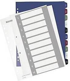 Leitz Register Style Zahlenregister 1-10 DIN A4 Mehrfarbig aus Polypropylen - Bild 2