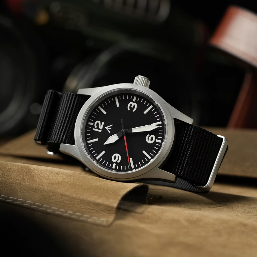 Militado Armbanduhr, Quarz, Edelstahl, 38 mm, Schwarz, Herren - Bild 3