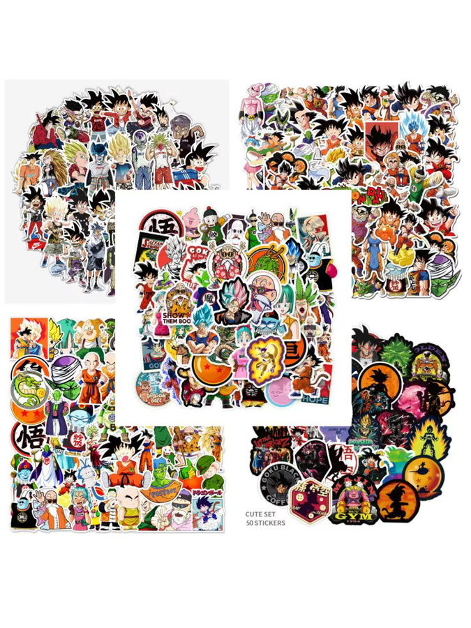 Bandai Dragon Ball Cartoon Anime Graffiti-Aufkleber, 50 Stück, Bunt / Mehrfarbig - Bild 7