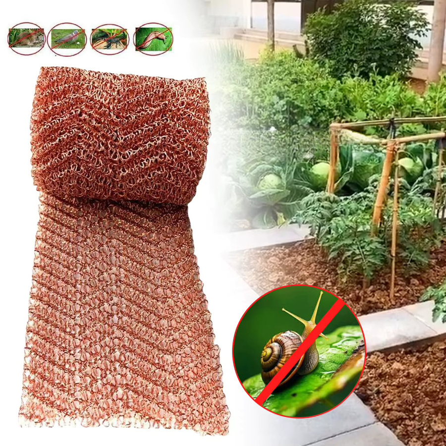 Alloet Kupferdrahtschneckenabwehr in Gold zur mechanischen Kontrolle von Schnecken und Mäusen - Bild 4