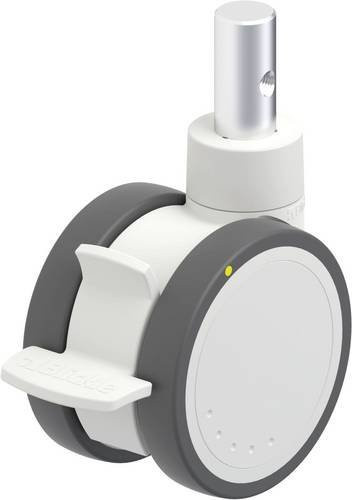 Blickle Kunststoff-Doppelrolle LKDH-PATH 100K-FI-ELS-ZA55 in Grau und Weiß mit 100mm Durchmesser und 100kg Tragfähigkeit - Bild 1