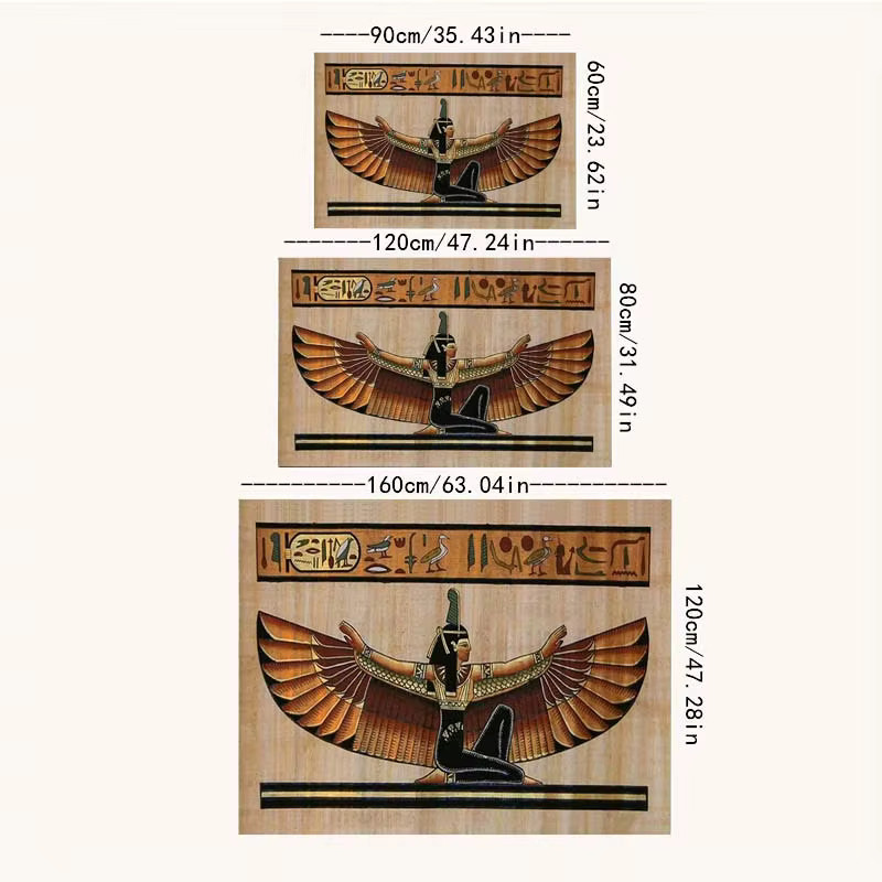 VIKAMA Flanellteppich mit antikem Ägypten Horus-Gott-Design, waschbare Bodenmatte in Multicolour für Wohnzimmer und Schlafzimmer - Bild 3