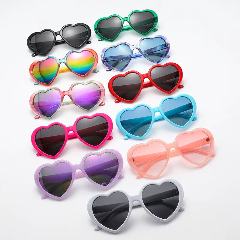 Ah-Mee Sonnenbrille Herz, Multicolor, Vollrand, Kunststoff, polarisiert - Bild 2