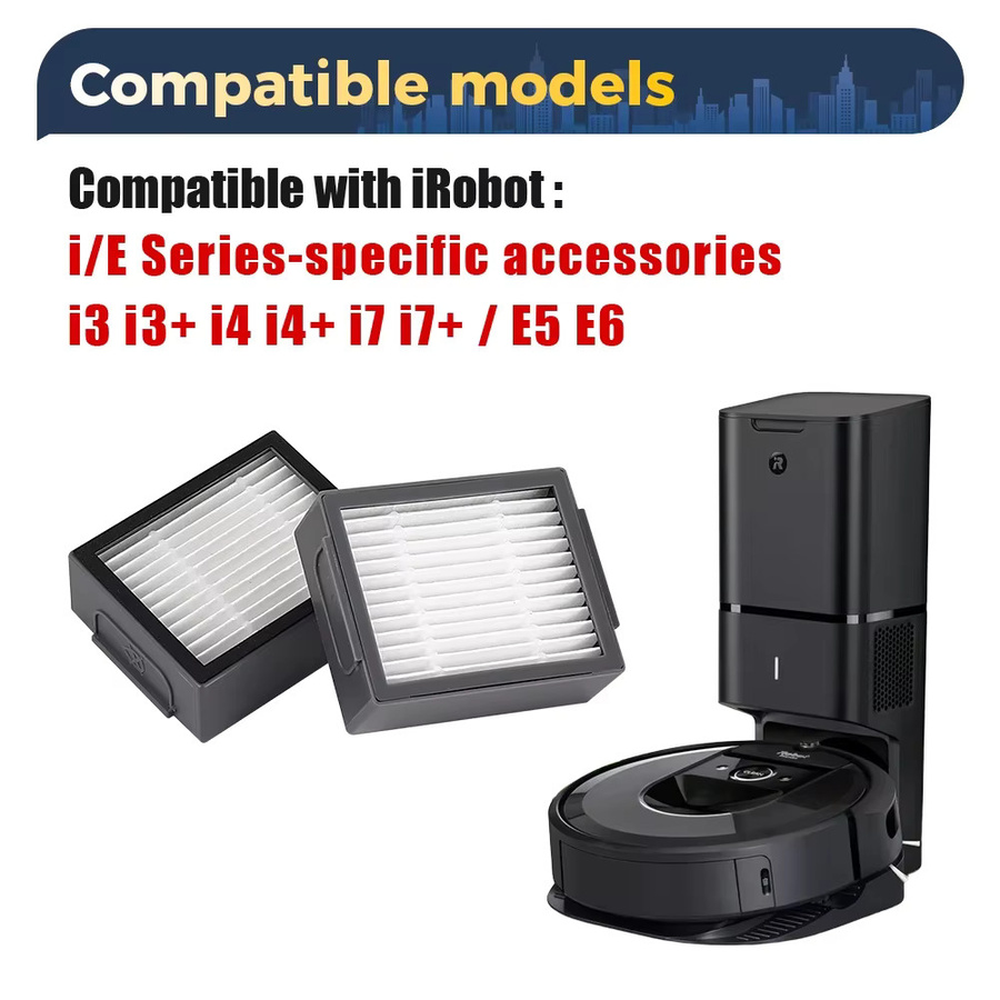 Waschbarer HEPA-Filter für iRobot Roomba E-Serie und i-Serie Roboter Staubsauger Ersatzteile - Bild 2