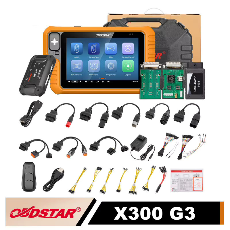 OBDSTAR X300 Classic G3 Schlüsselprogrammiergerät mit integriertem CAN FD DoIP für Autos, HD, E-Autos, Motorräder und Jet-Ski in Orange inklusive Schlüsselsimulator - Bild 4