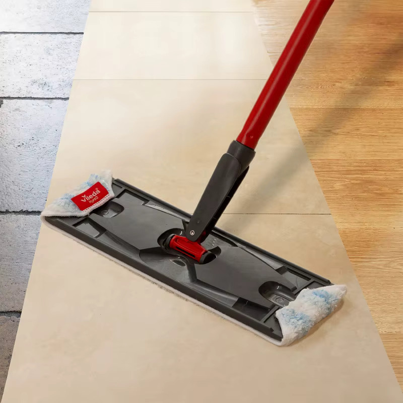 Vileda H2PRO Flat Mop Bodenwischer-Set mit Zweitanksystem in Schwarz/Rot - Bild 8